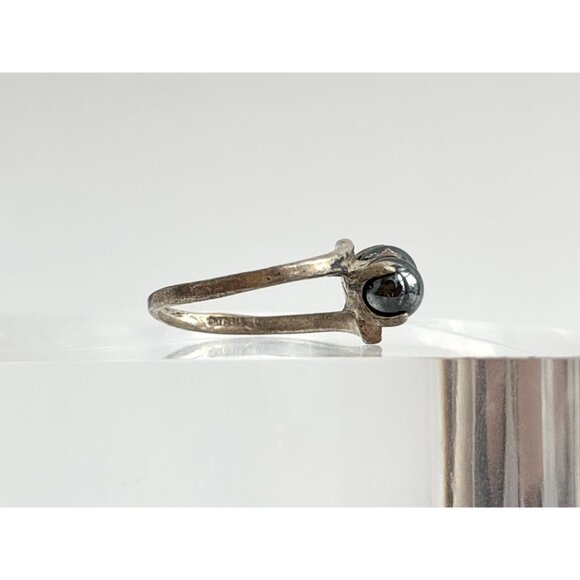 Tahitian Pearl Bead Accented Sterling Silver 925 Vintage Ring - sz 6.25 - Picture 3 of 15